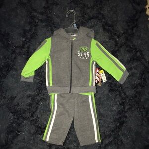 All Star Kids Green and Gray Tracksuit